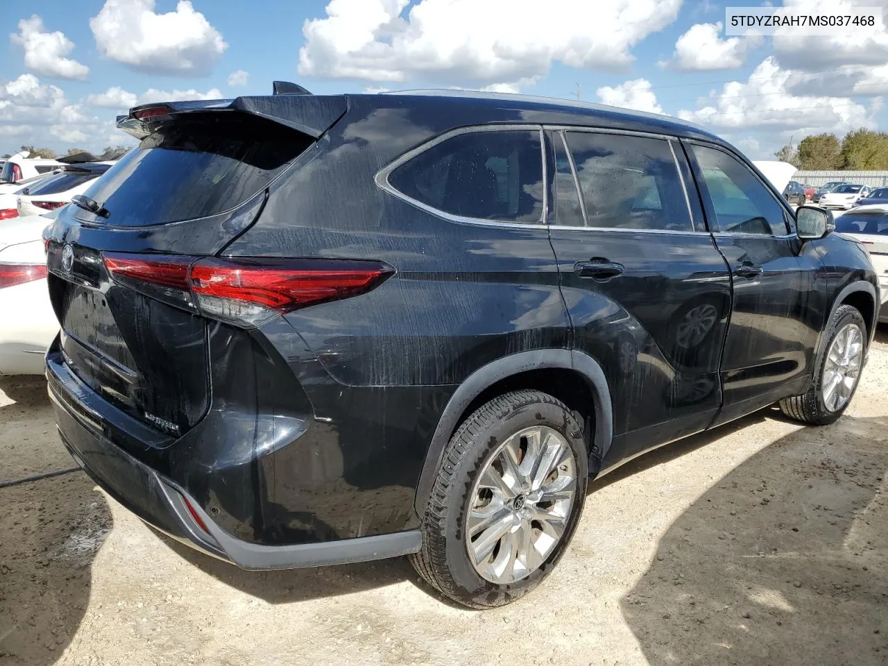 2021 Toyota Highlander Limited VIN: 5TDYZRAH7MS037468 Lot: 74933374