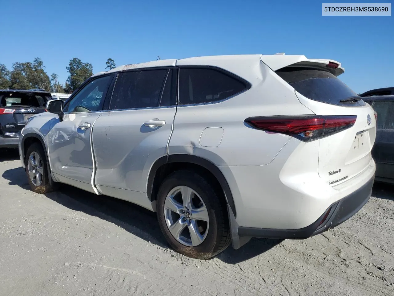 2021 Toyota Highlander L VIN: 5TDCZRBH3MS538690 Lot: 74947374