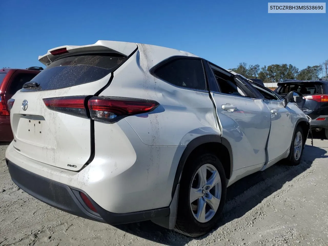 2021 Toyota Highlander L VIN: 5TDCZRBH3MS538690 Lot: 74947374