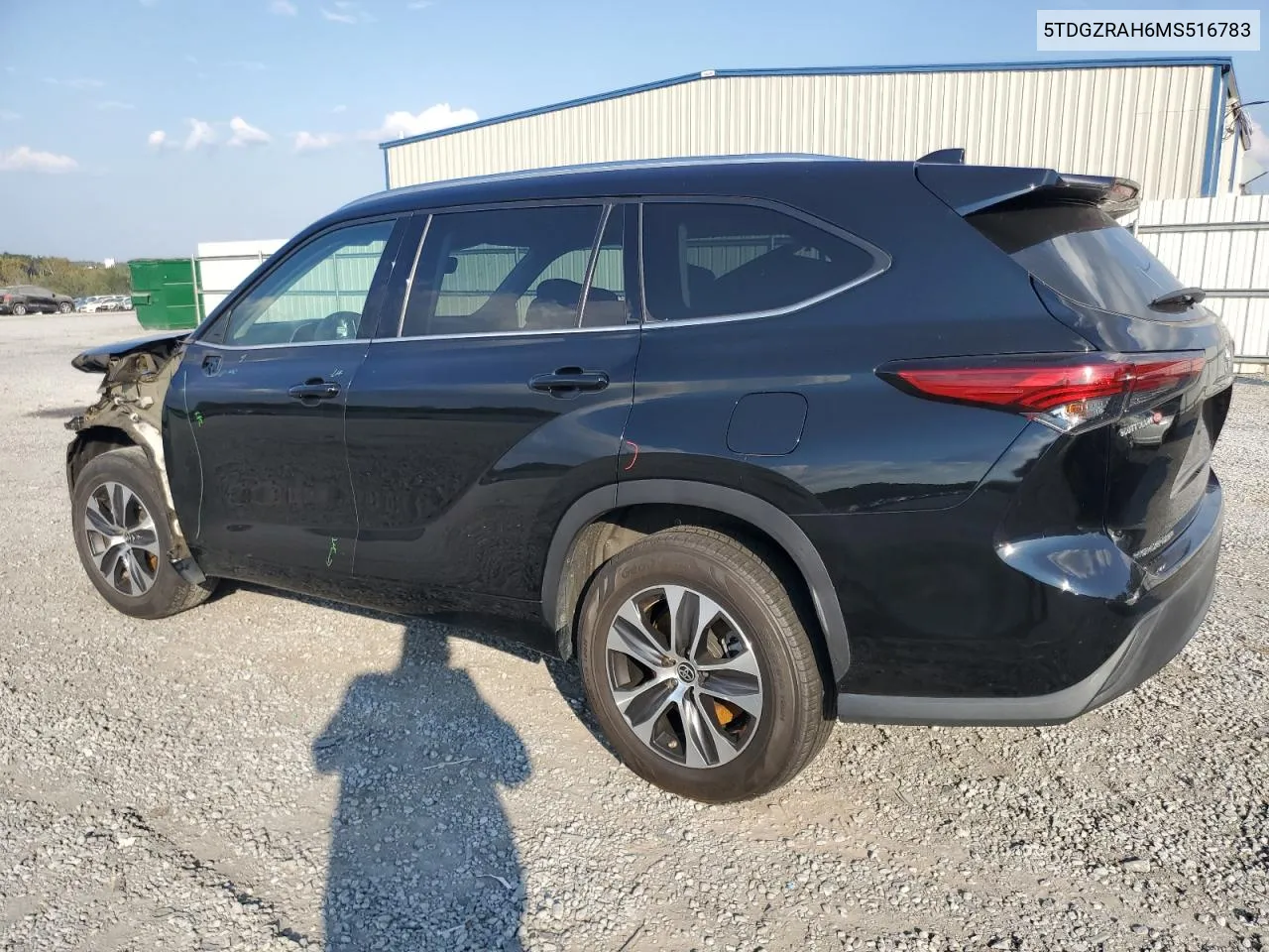 2021 Toyota Highlander Xle VIN: 5TDGZRAH6MS516783 Lot: 75177214