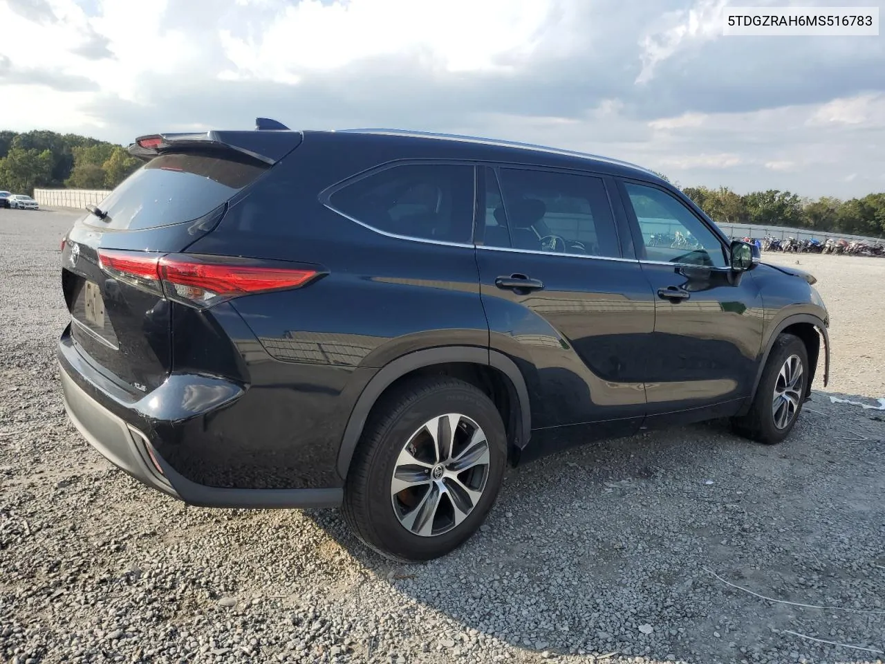 2021 Toyota Highlander Xle VIN: 5TDGZRAH6MS516783 Lot: 75177214