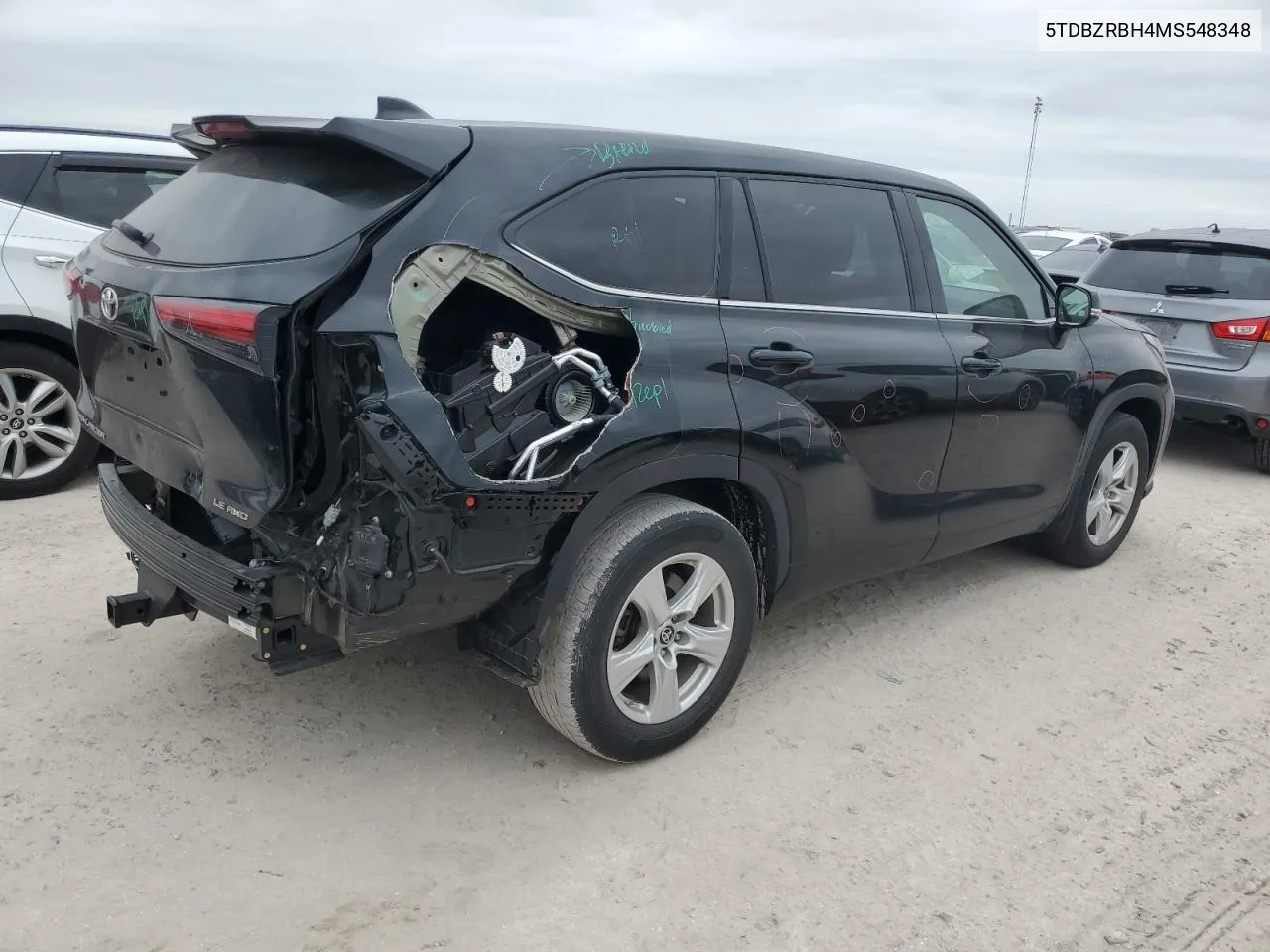 2021 Toyota Highlander L VIN: 5TDBZRBH4MS548348 Lot: 75254824