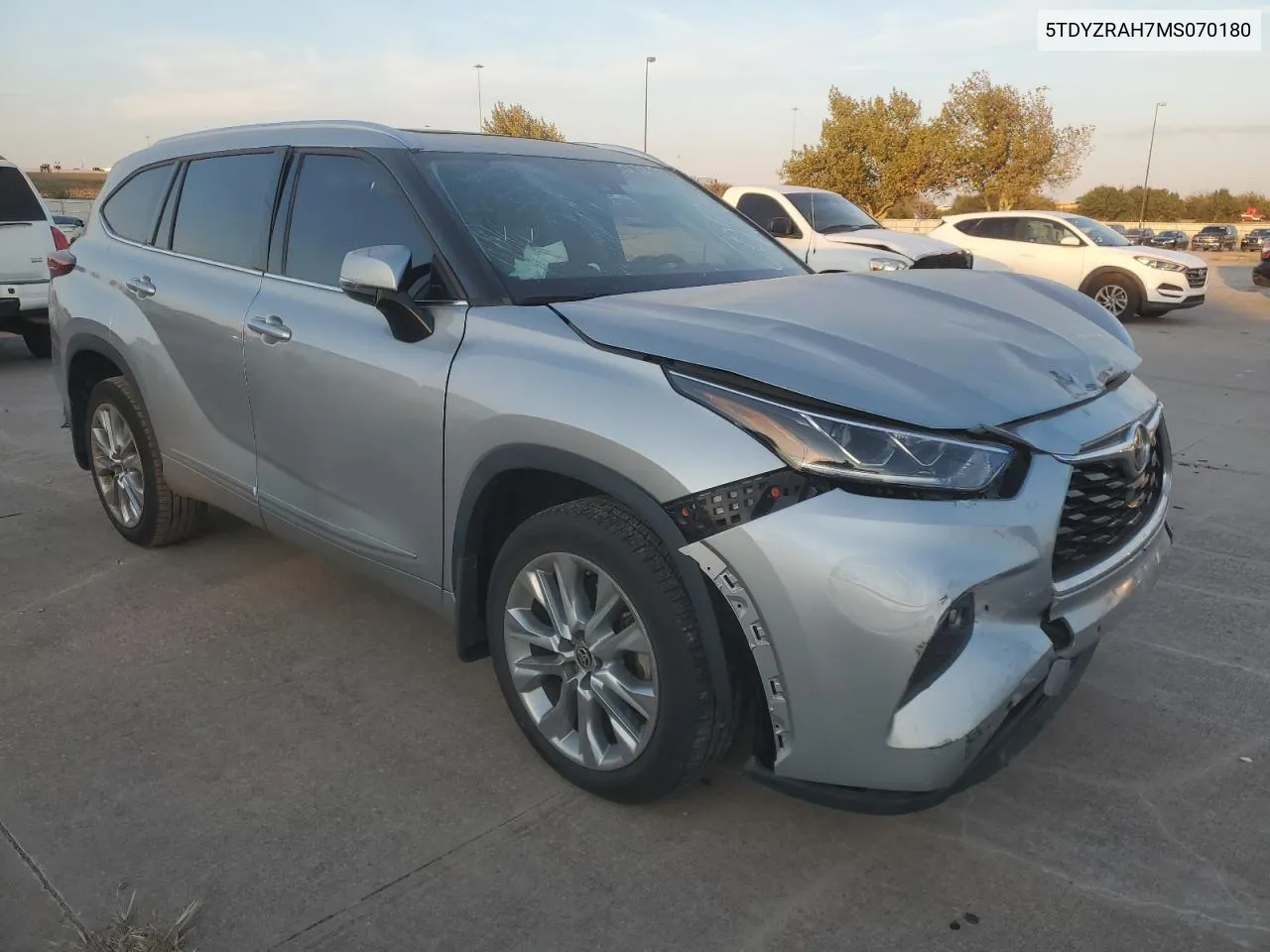 2021 Toyota Highlander Limited VIN: 5TDYZRAH7MS070180 Lot: 75263854