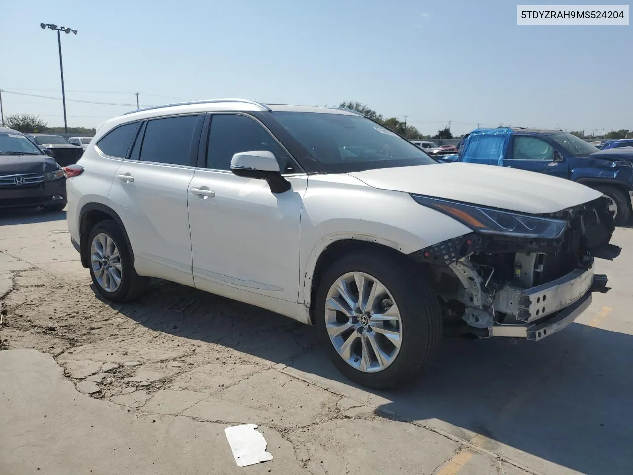 2021 Toyota Highlander Limited VIN: 5TDYZRAH9MS524204 Lot: 75408764