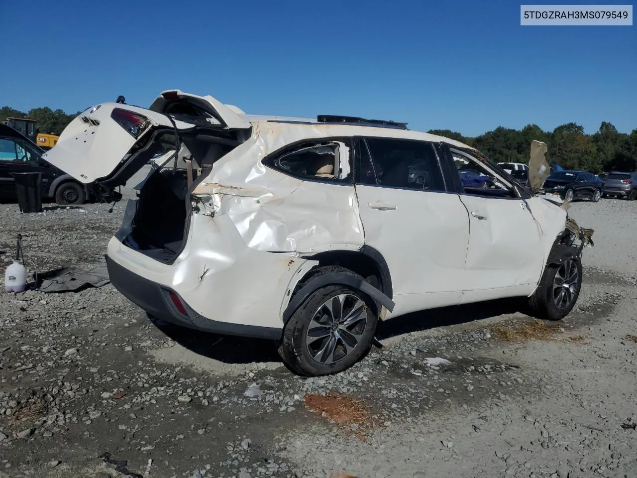 2021 Toyota Highlander Xle VIN: 5TDGZRAH3MS079549 Lot: 75709014