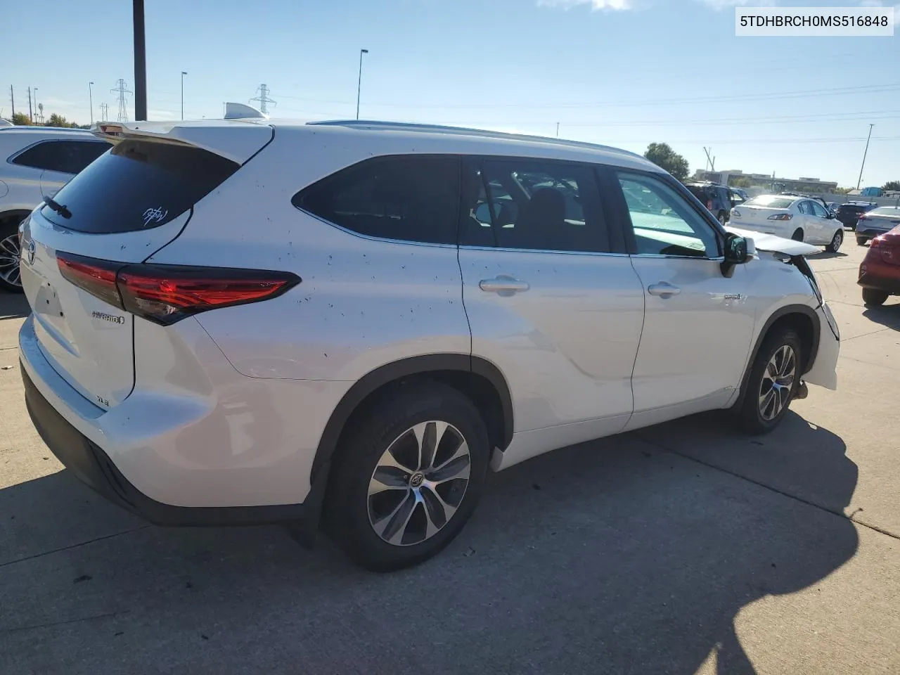 2021 Toyota Highlander Hybrid Xle VIN: 5TDHBRCH0MS516848 Lot: 75715574