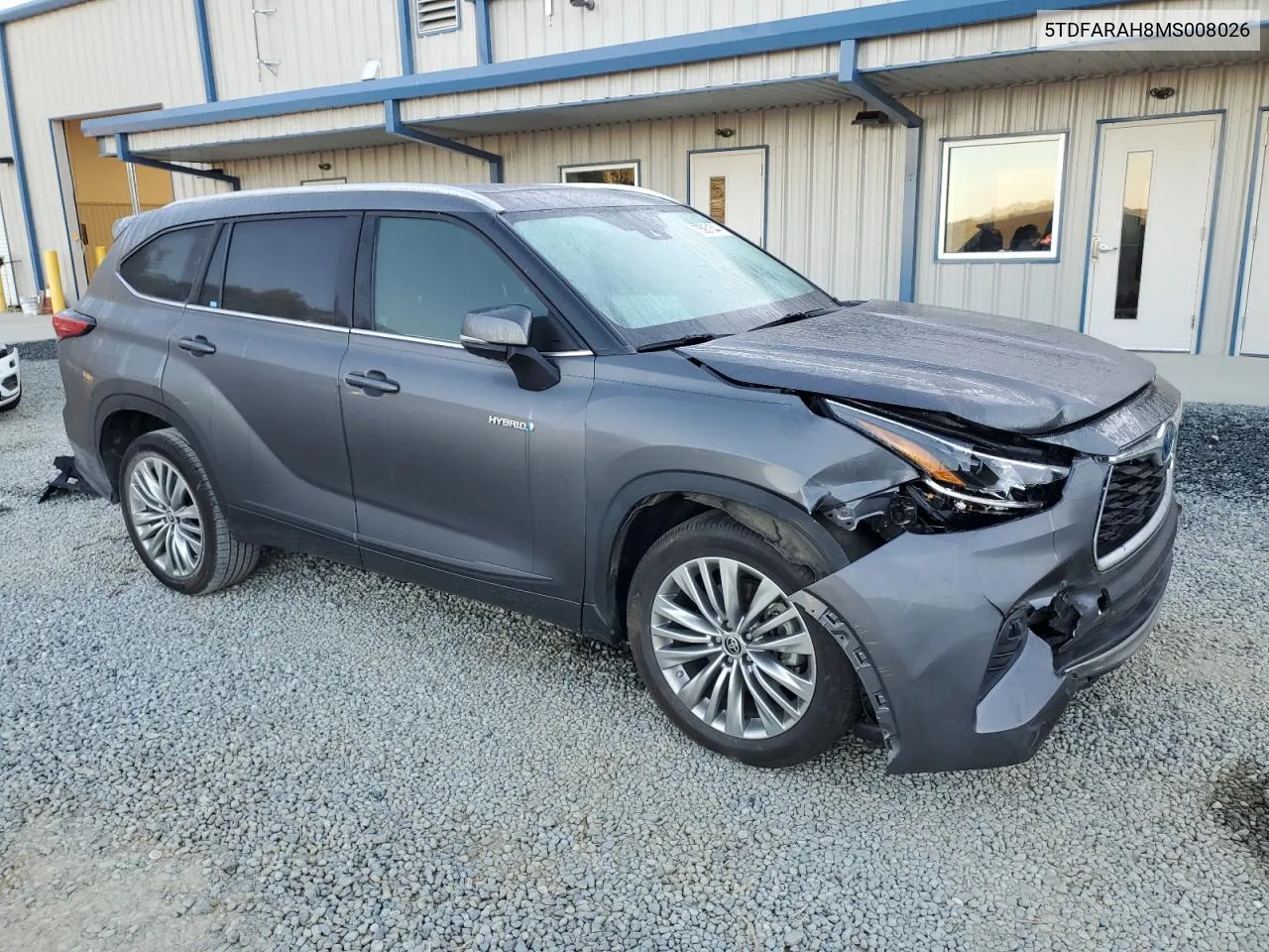 2021 Toyota Highlander Hybrid Platinum VIN: 5TDFARAH8MS008026 Lot: 75931544