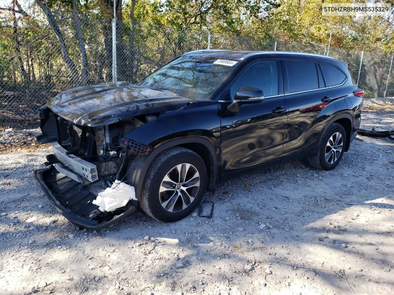 2021 Toyota Highlander Xle VIN: 5TDHZRBH9MS535329 Lot: 75969864