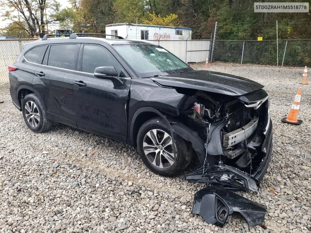 2021 Toyota Highlander Xle VIN: 5TDGZRAH1MS518778 Lot: 75988274