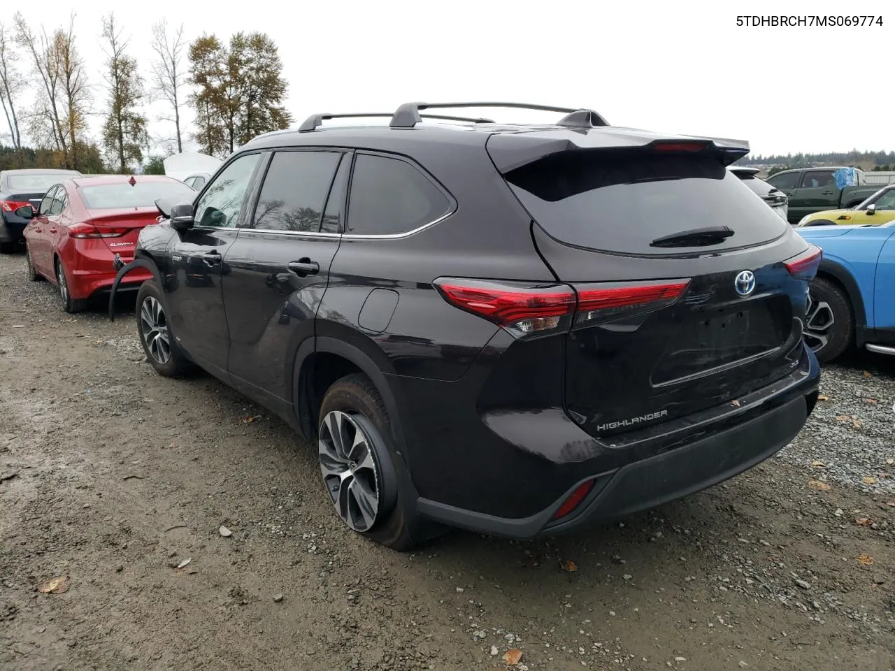 2021 Toyota Highlander Hybrid Xle VIN: 5TDHBRCH7MS069774 Lot: 76029734