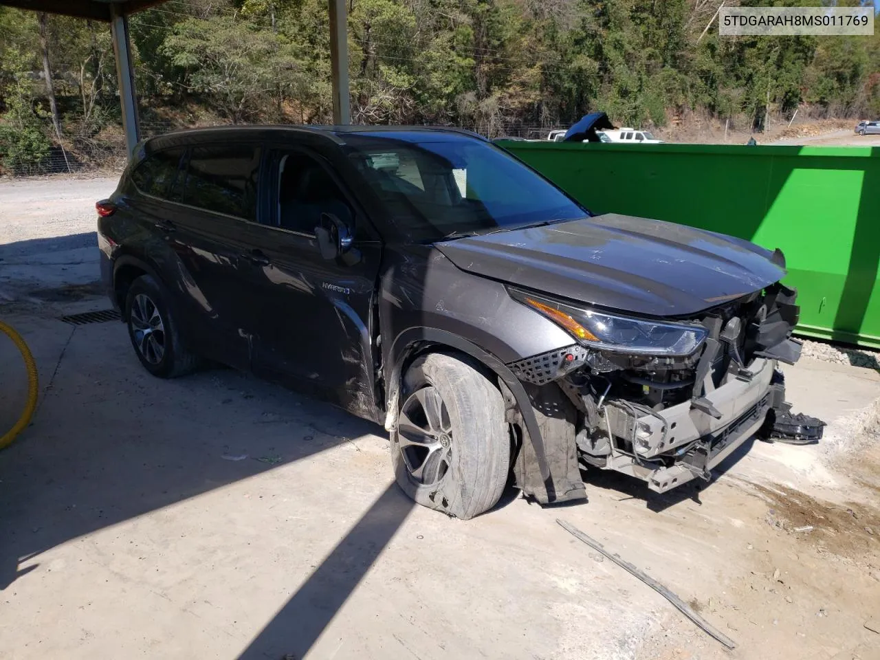 2021 Toyota Highlander Hybrid Xle VIN: 5TDGARAH8MS011769 Lot: 76082234