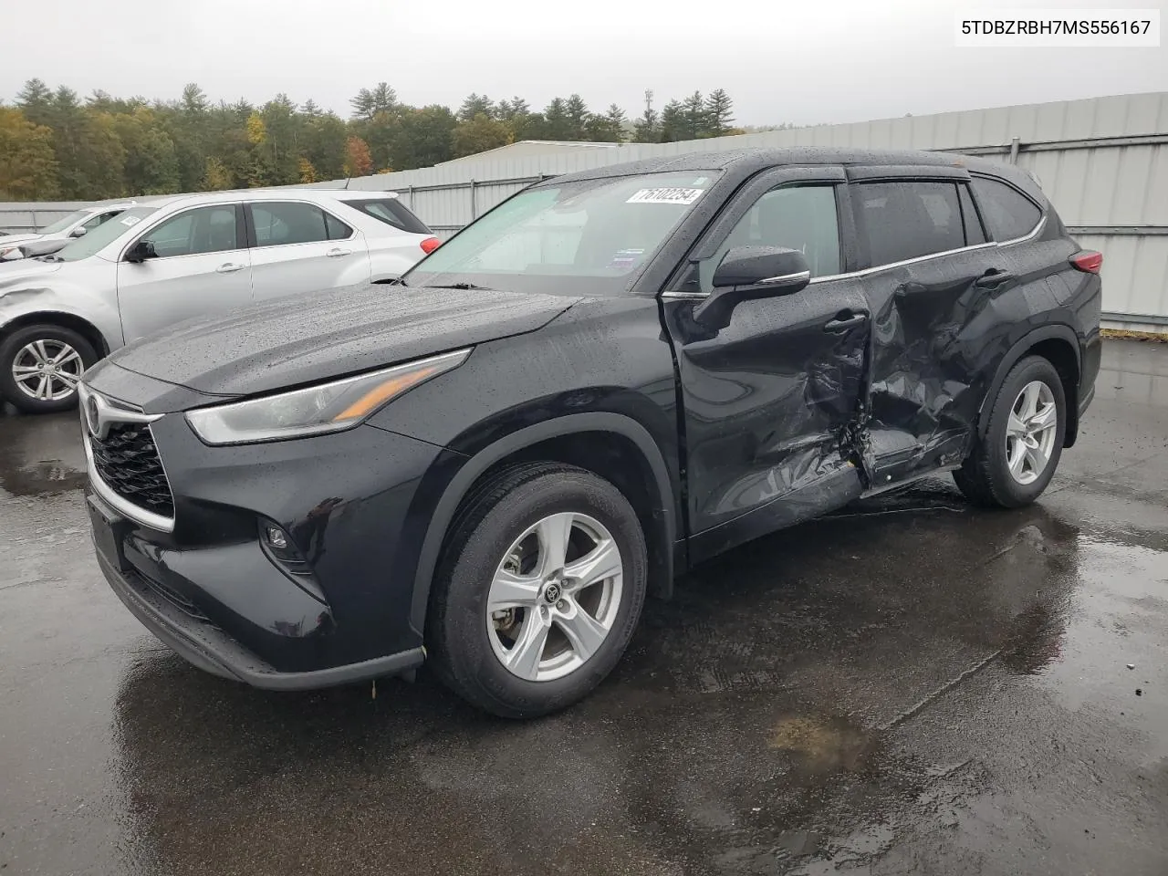 2021 Toyota Highlander L VIN: 5TDBZRBH7MS556167 Lot: 76102254