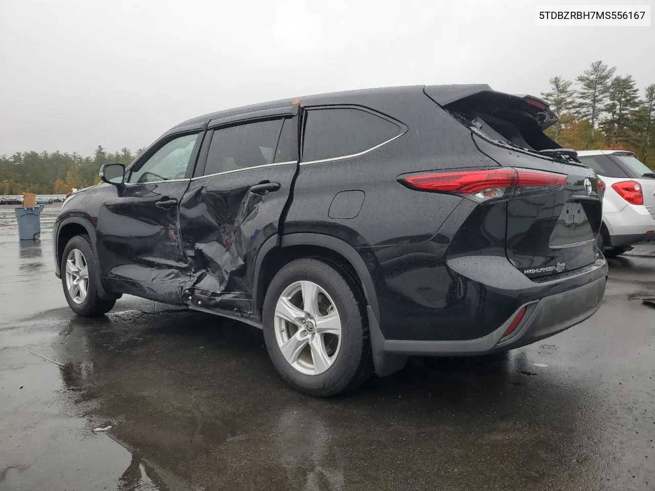 2021 Toyota Highlander L VIN: 5TDBZRBH7MS556167 Lot: 76102254