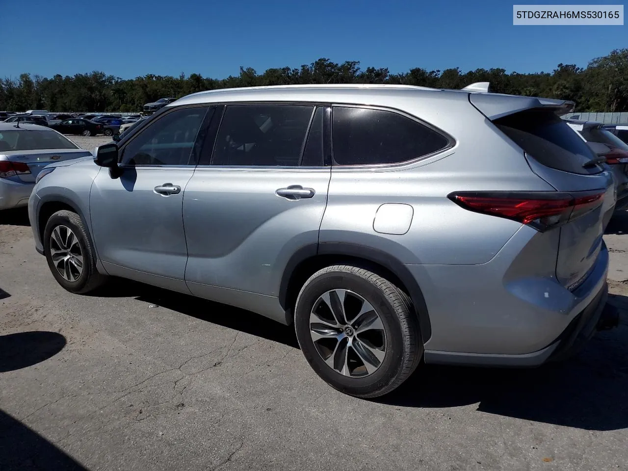 2021 Toyota Highlander Xle VIN: 5TDGZRAH6MS530165 Lot: 76197044