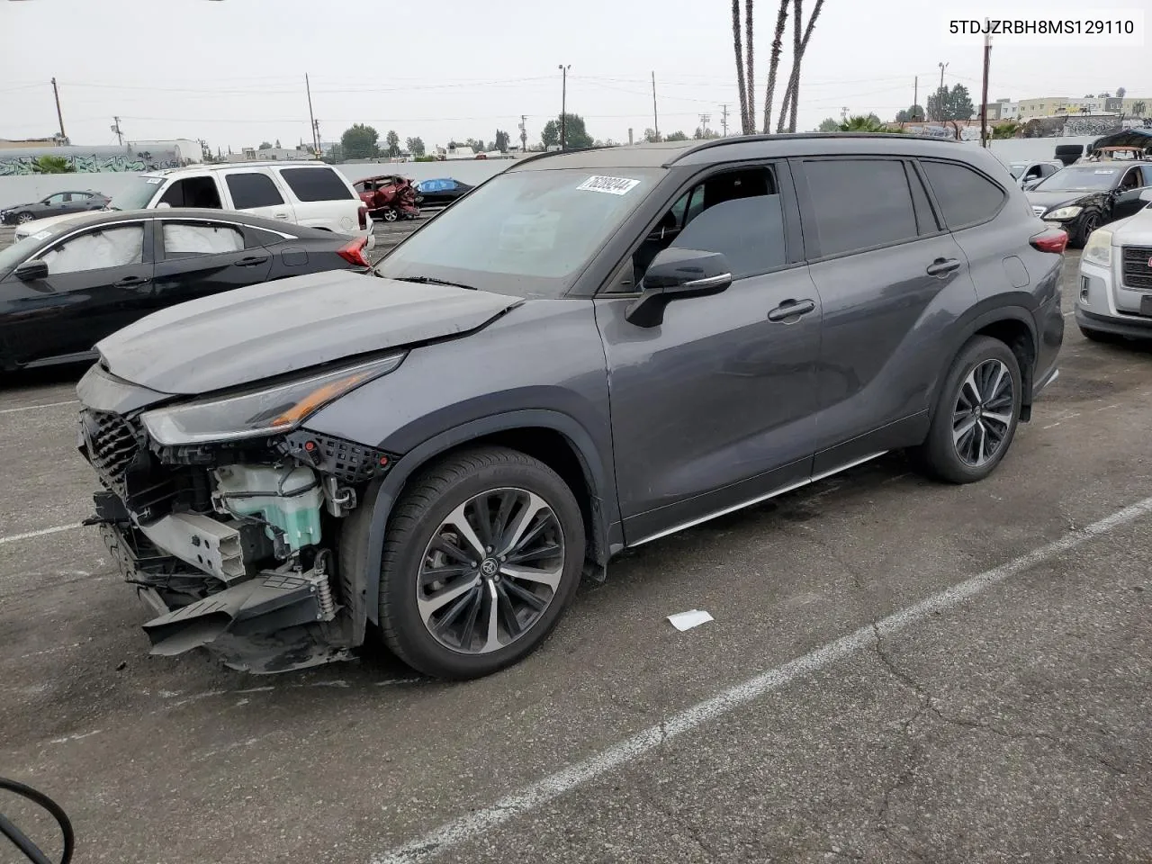 2021 Toyota Highlander Xse VIN: 5TDJZRBH8MS129110 Lot: 76289244