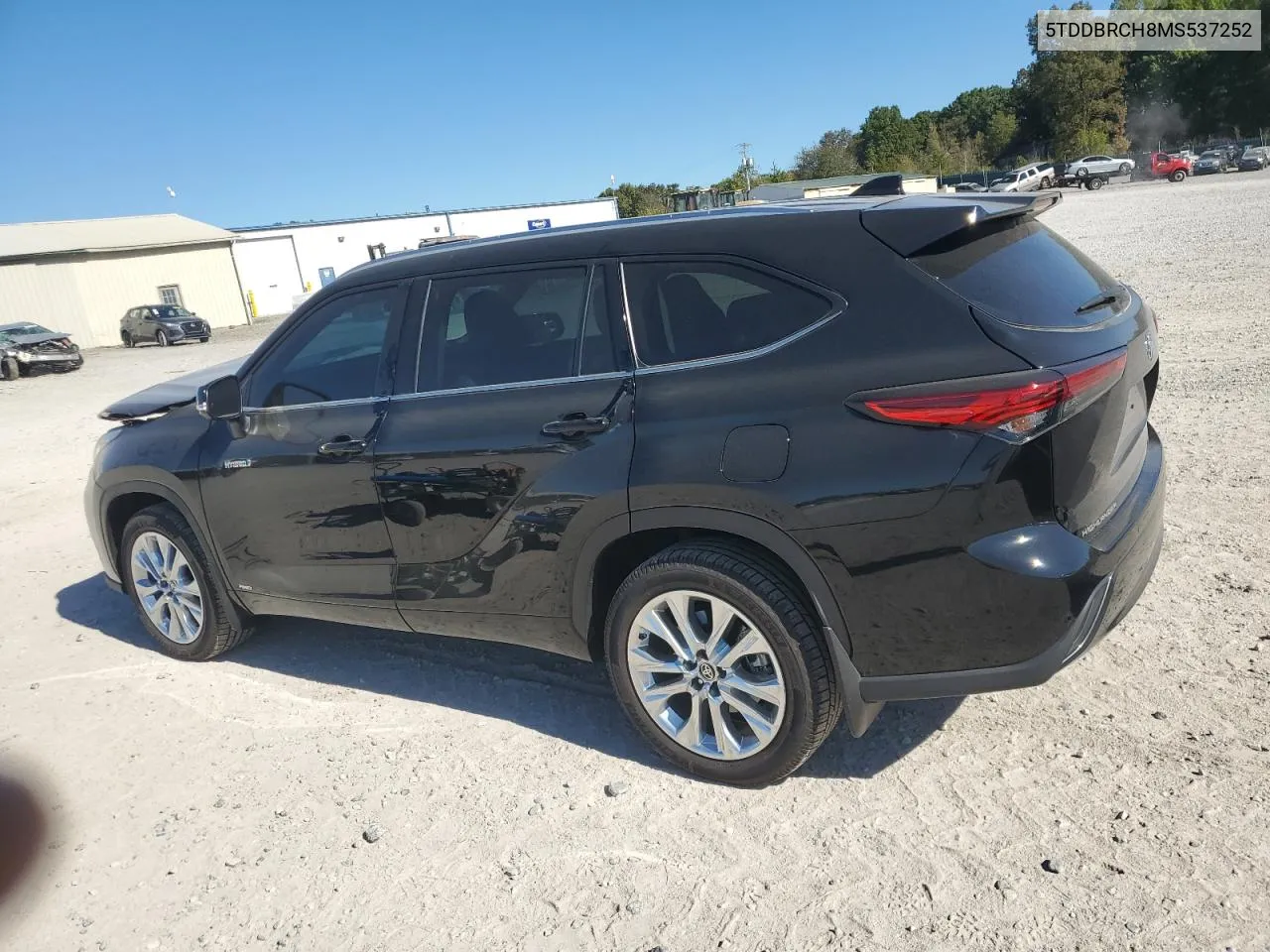 2021 Toyota Highlander Hybrid Limited VIN: 5TDDBRCH8MS537252 Lot: 76329074