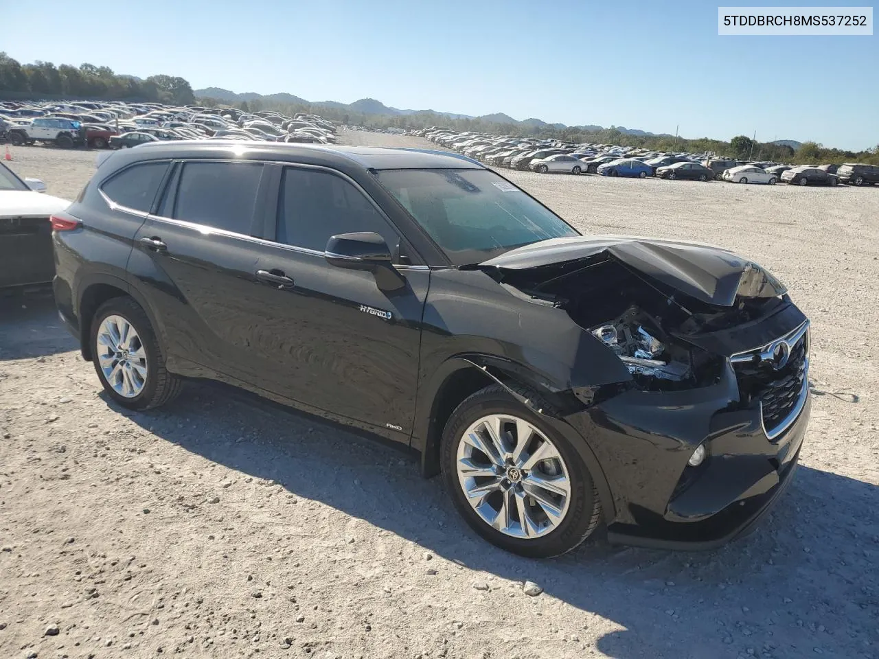 2021 Toyota Highlander Hybrid Limited VIN: 5TDDBRCH8MS537252 Lot: 76329074