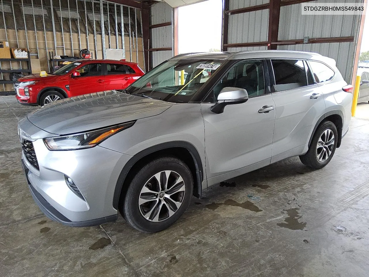 2021 Toyota Highlander Xle VIN: 5TDGZRBH0MS549843 Lot: 76591474