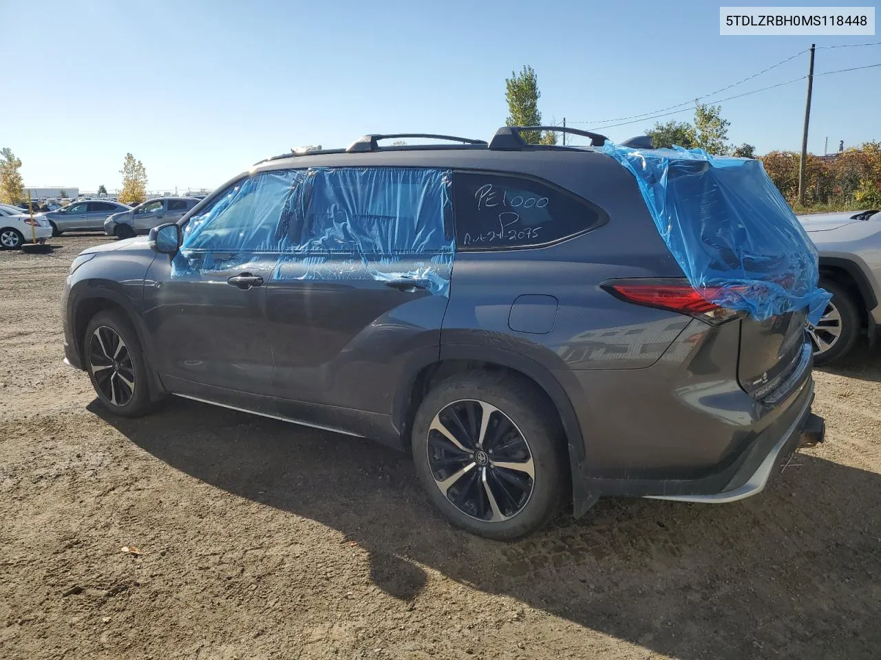 2021 Toyota Highlander Xse VIN: 5TDLZRBH0MS118448 Lot: 76607224