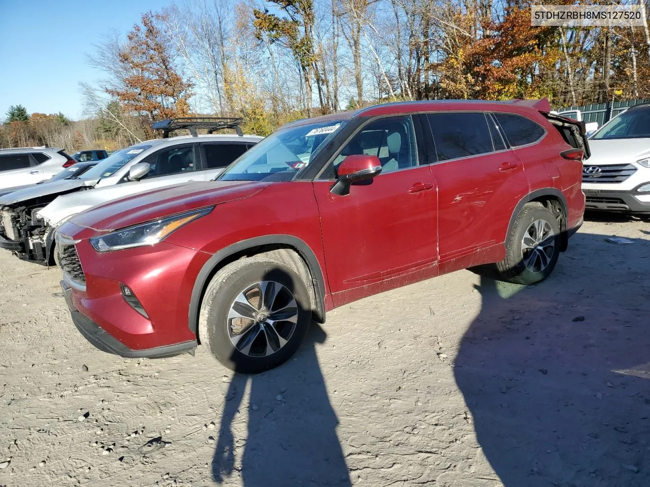 2021 Toyota Highlander Xle VIN: 5TDHZRBH8MS127520 Lot: 76760444