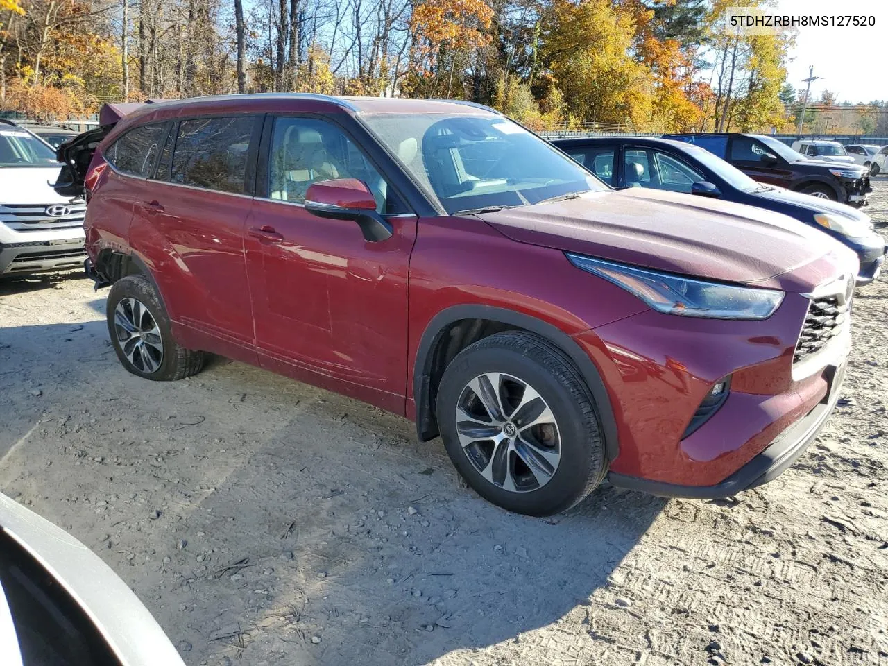 2021 Toyota Highlander Xle VIN: 5TDHZRBH8MS127520 Lot: 76760444