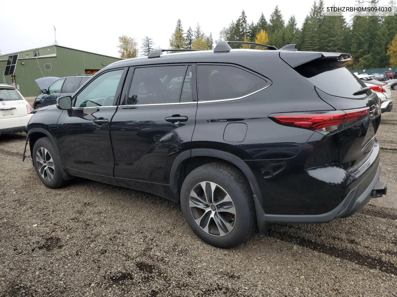 2021 Toyota Highlander Xle VIN: 5TDHZRBH0MS094030 Lot: 76963844