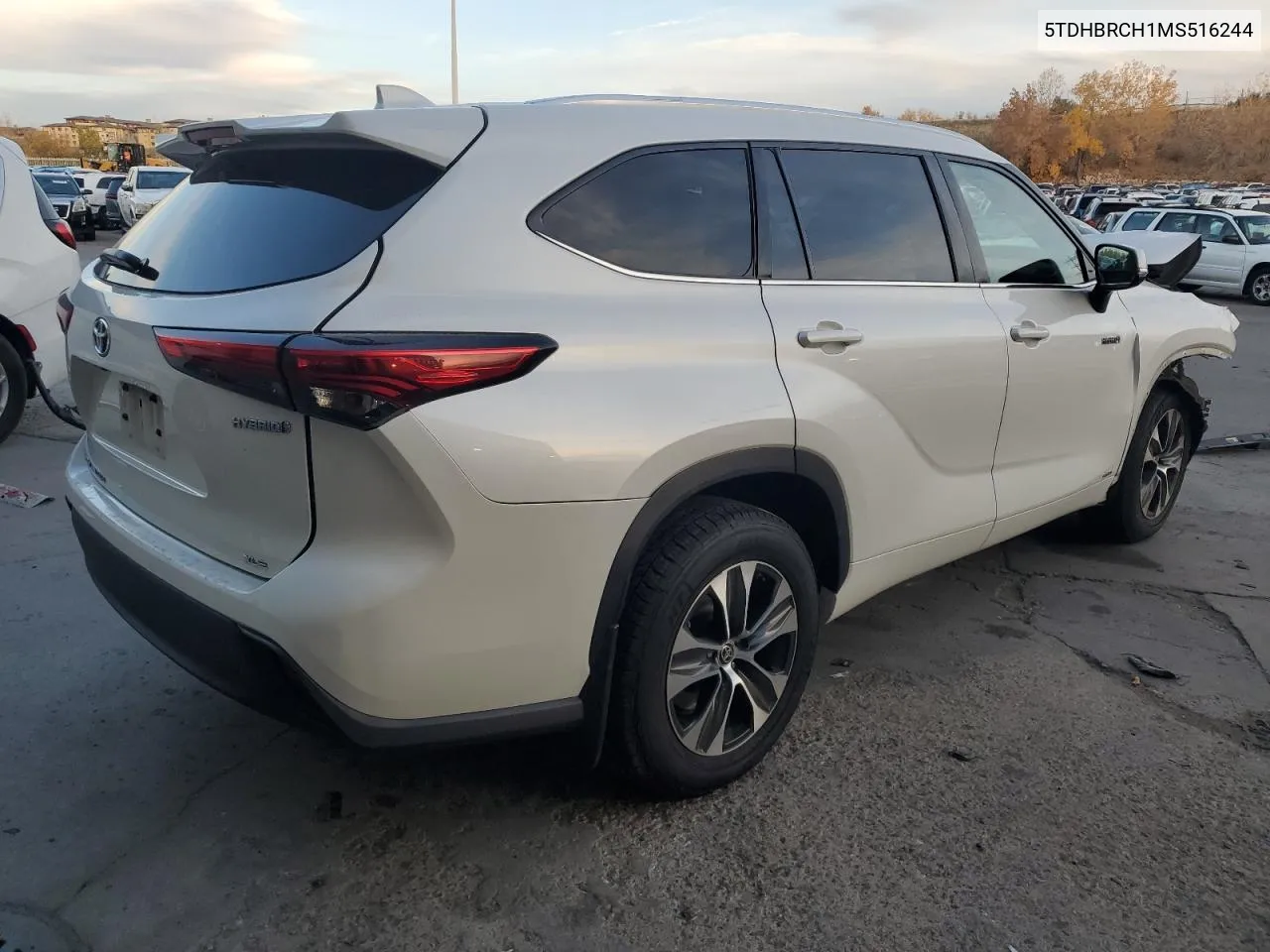 2021 Toyota Highlander Hybrid Xle VIN: 5TDHBRCH1MS516244 Lot: 77117054