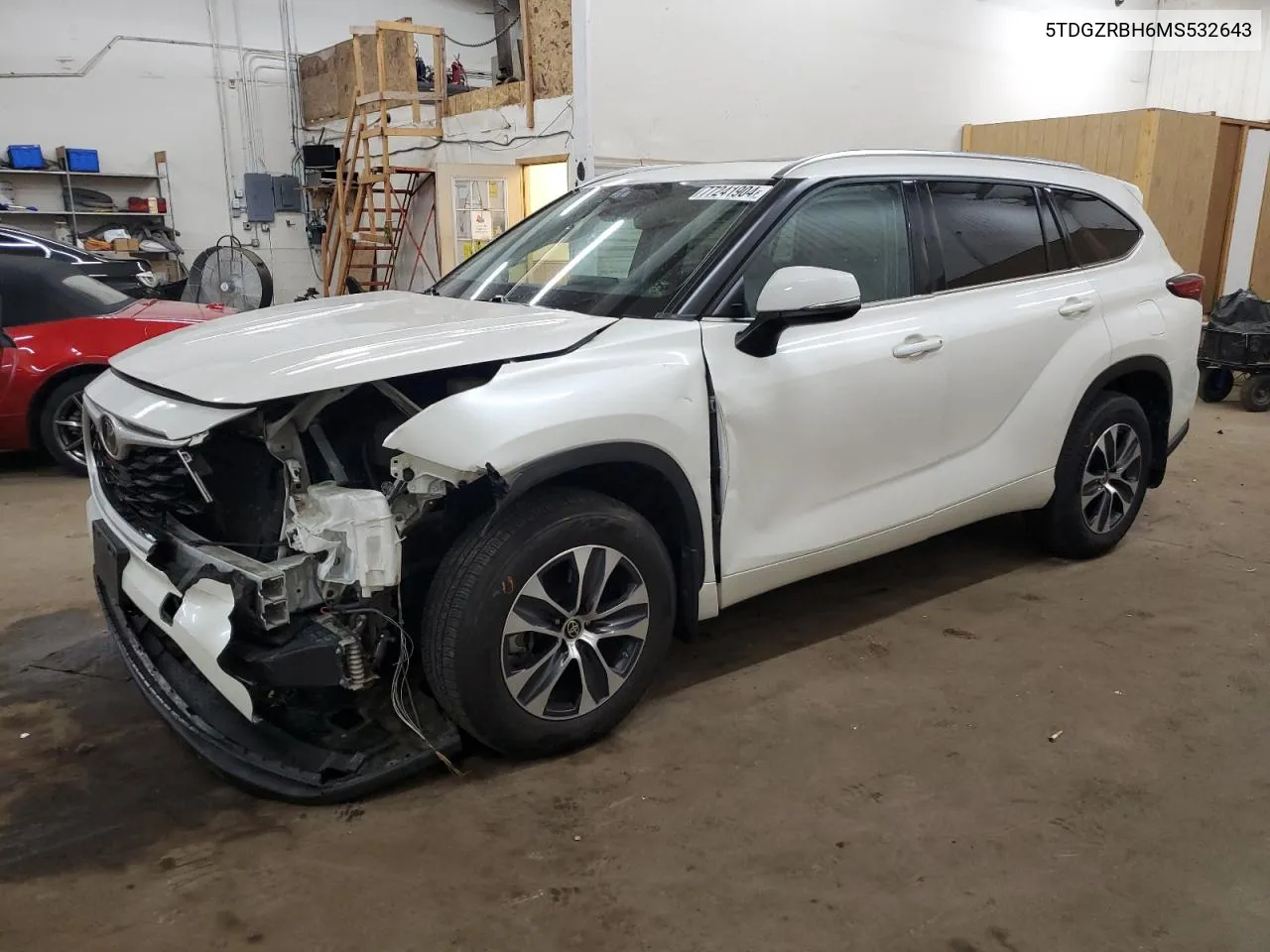 2021 Toyota Highlander Xle VIN: 5TDGZRBH6MS532643 Lot: 77241904