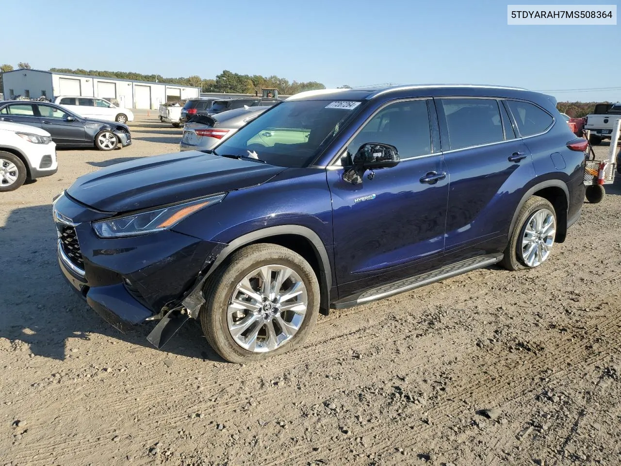 2021 Toyota Highlander Hybrid Limited VIN: 5TDYARAH7MS508364 Lot: 77267264