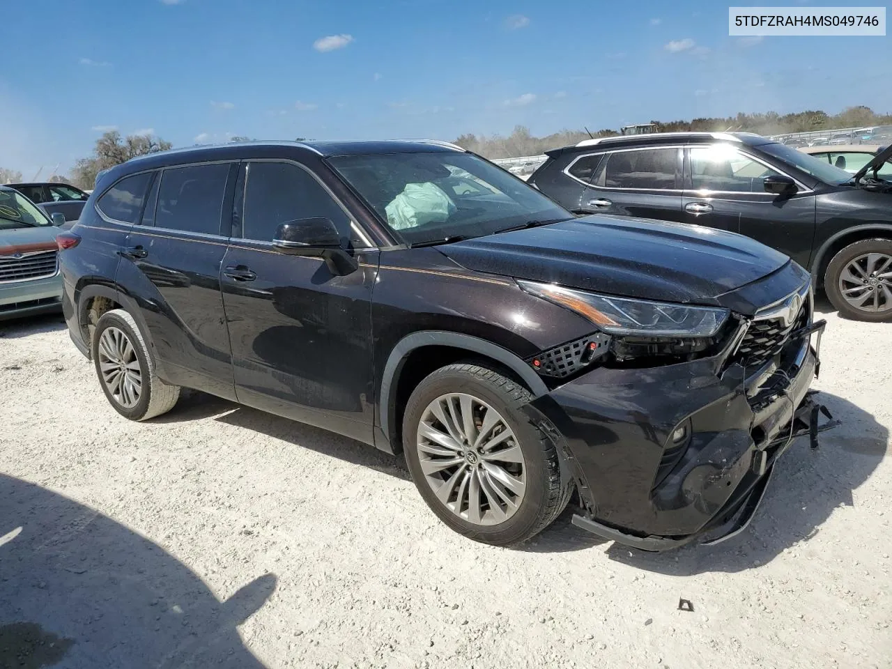 2021 Toyota Highlander Platinum VIN: 5TDFZRAH4MS049746 Lot: 77293204