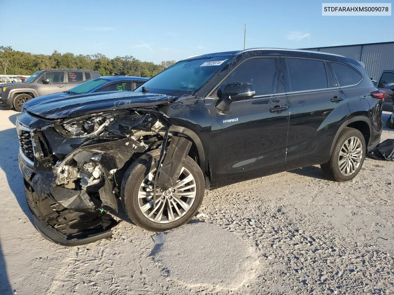 5TDFARAHXMS009078 2021 Toyota Highlander Hybrid Platinum