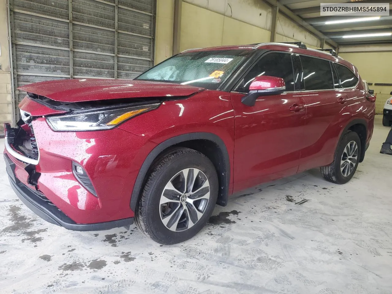 2021 Toyota Highlander Xle VIN: 5TDGZRBH8MS545894 Lot: 78185044