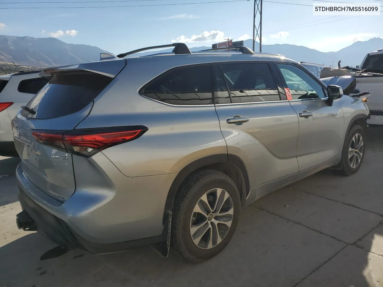 2021 Toyota Highlander Hybrid Xle VIN: 5TDHBRCH7MS516099 Lot: 78459044