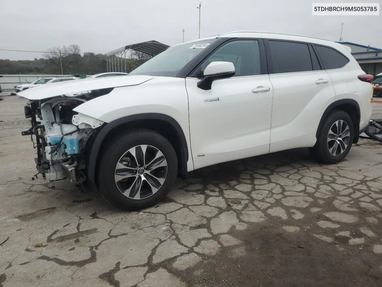 2021 Toyota Highlander Hybrid Xle VIN: 5TDHBRCH9MS053785 Lot: 78598284