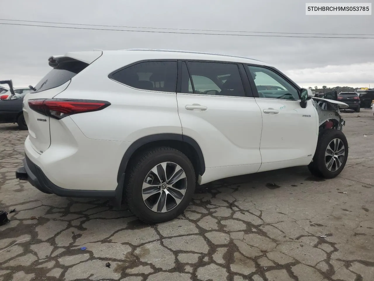 2021 Toyota Highlander Hybrid Xle VIN: 5TDHBRCH9MS053785 Lot: 78598284