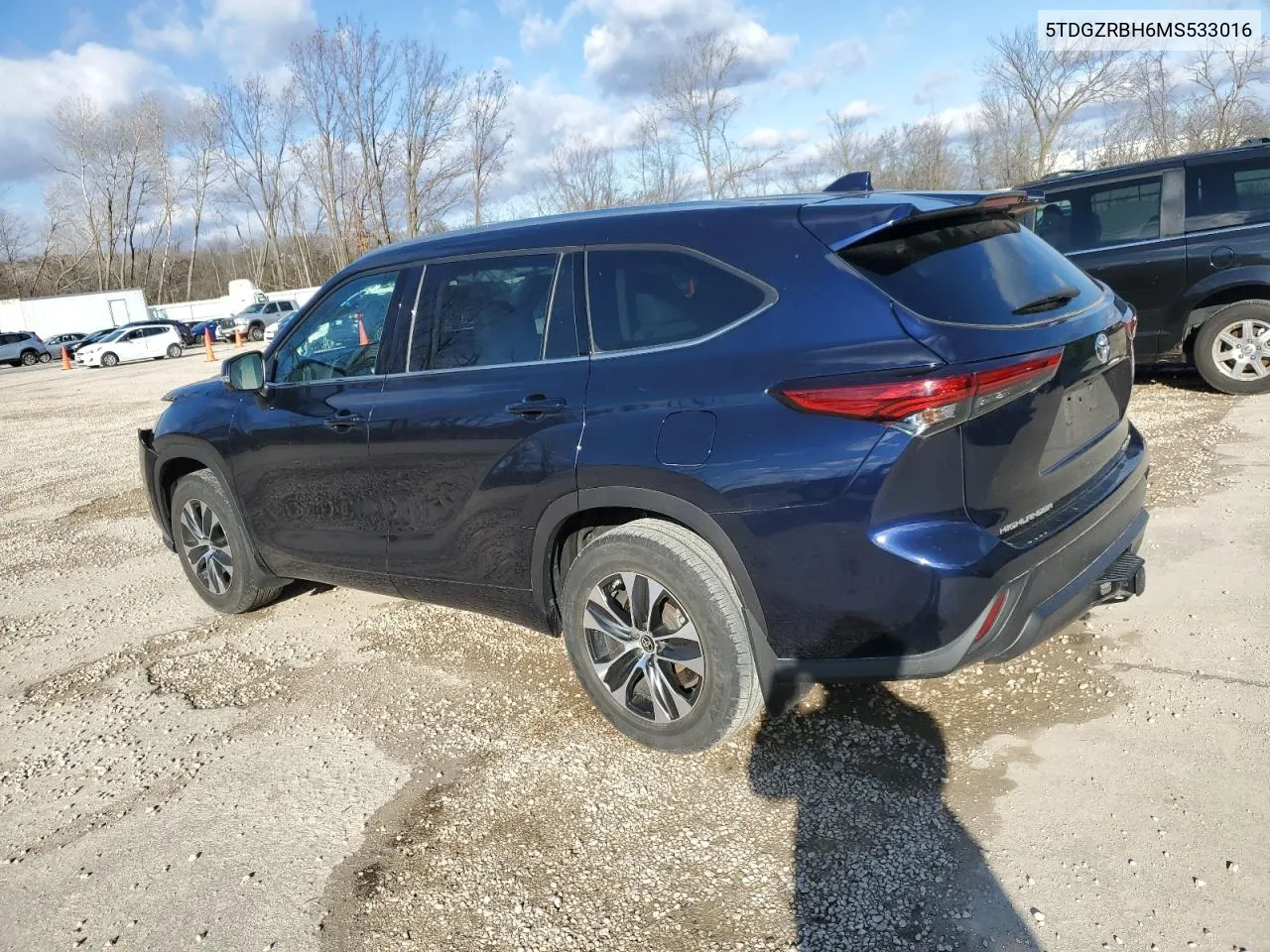 2021 Toyota Highlander Xle VIN: 5TDGZRBH6MS533016 Lot: 79761484