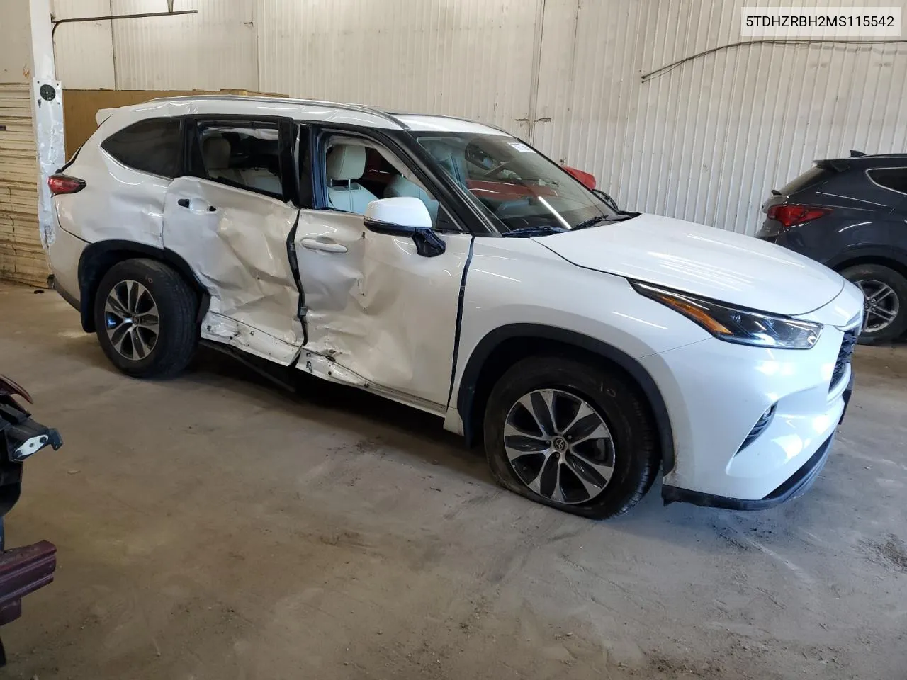 2021 Toyota Highlander Xle VIN: 5TDHZRBH2MS115542 Lot: 79777594