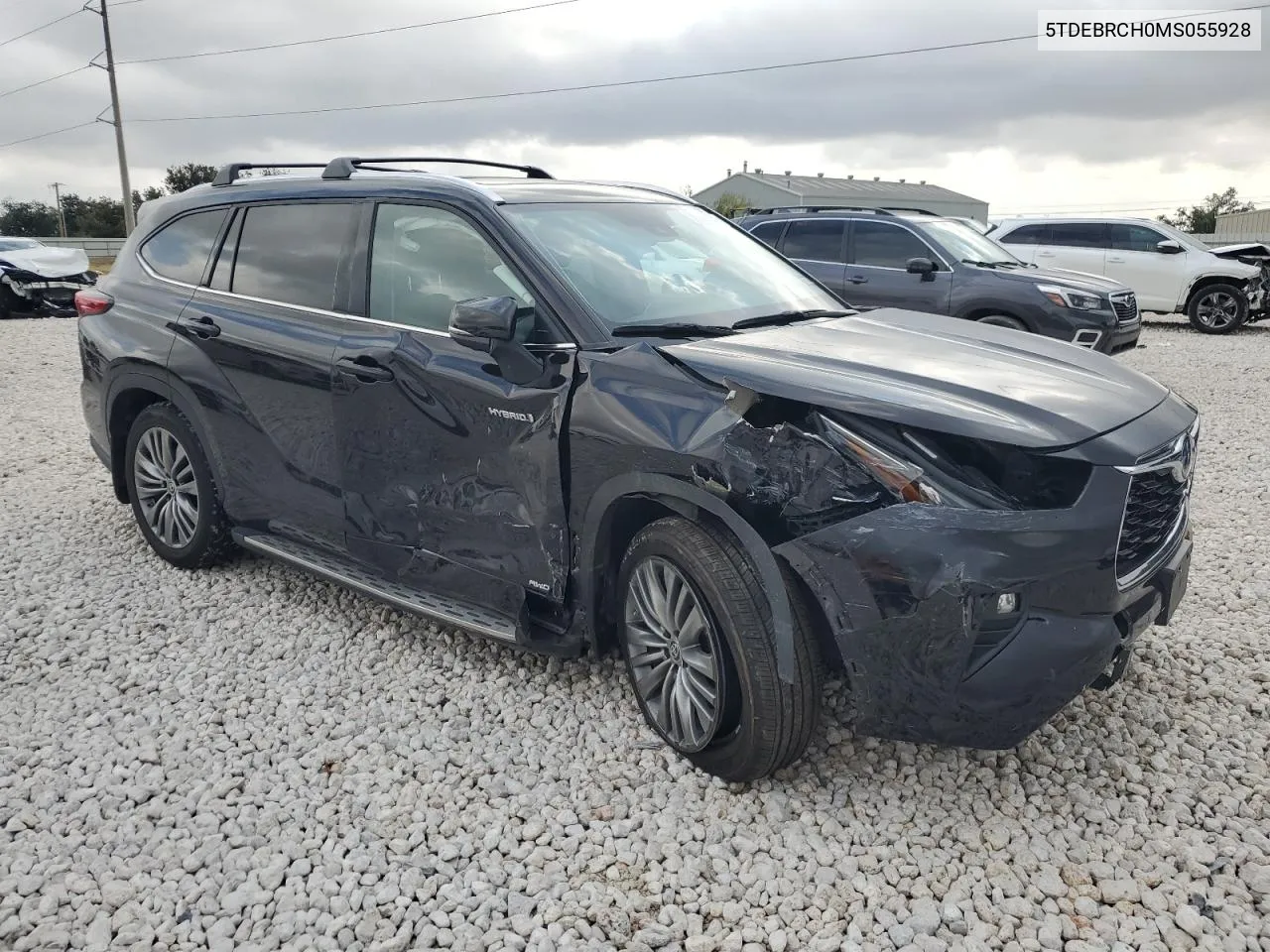 2021 Toyota Highlander Hybrid Platinum VIN: 5TDEBRCH0MS055928 Lot: 79809134