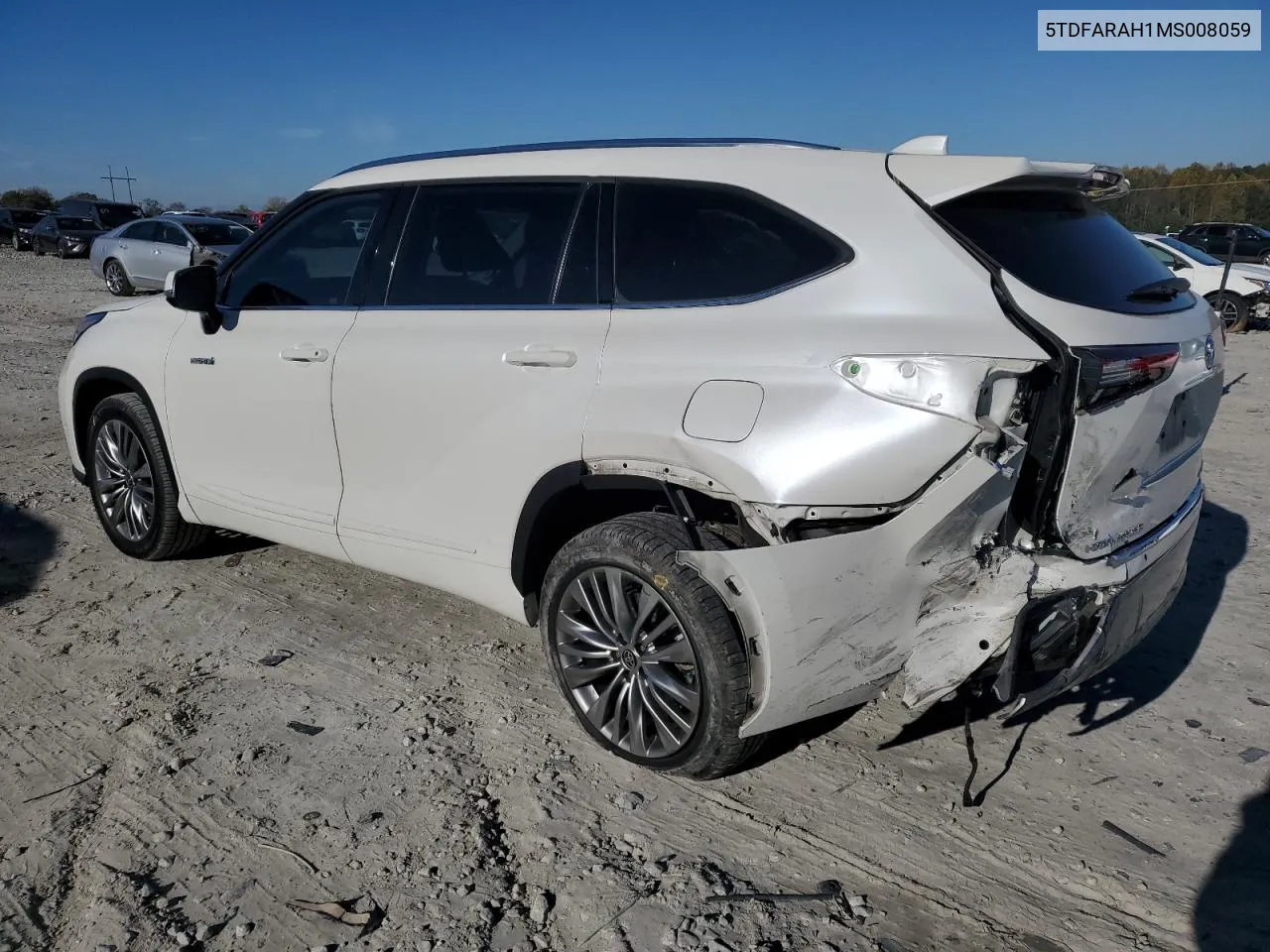 2021 Toyota Highlander Hybrid Platinum VIN: 5TDFARAH1MS008059 Lot: 79996074