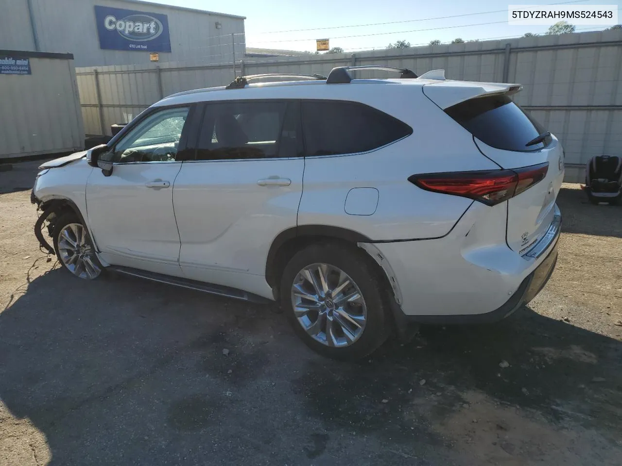 2021 Toyota Highlander Limited VIN: 5TDYZRAH9MS524543 Lot: 80128184