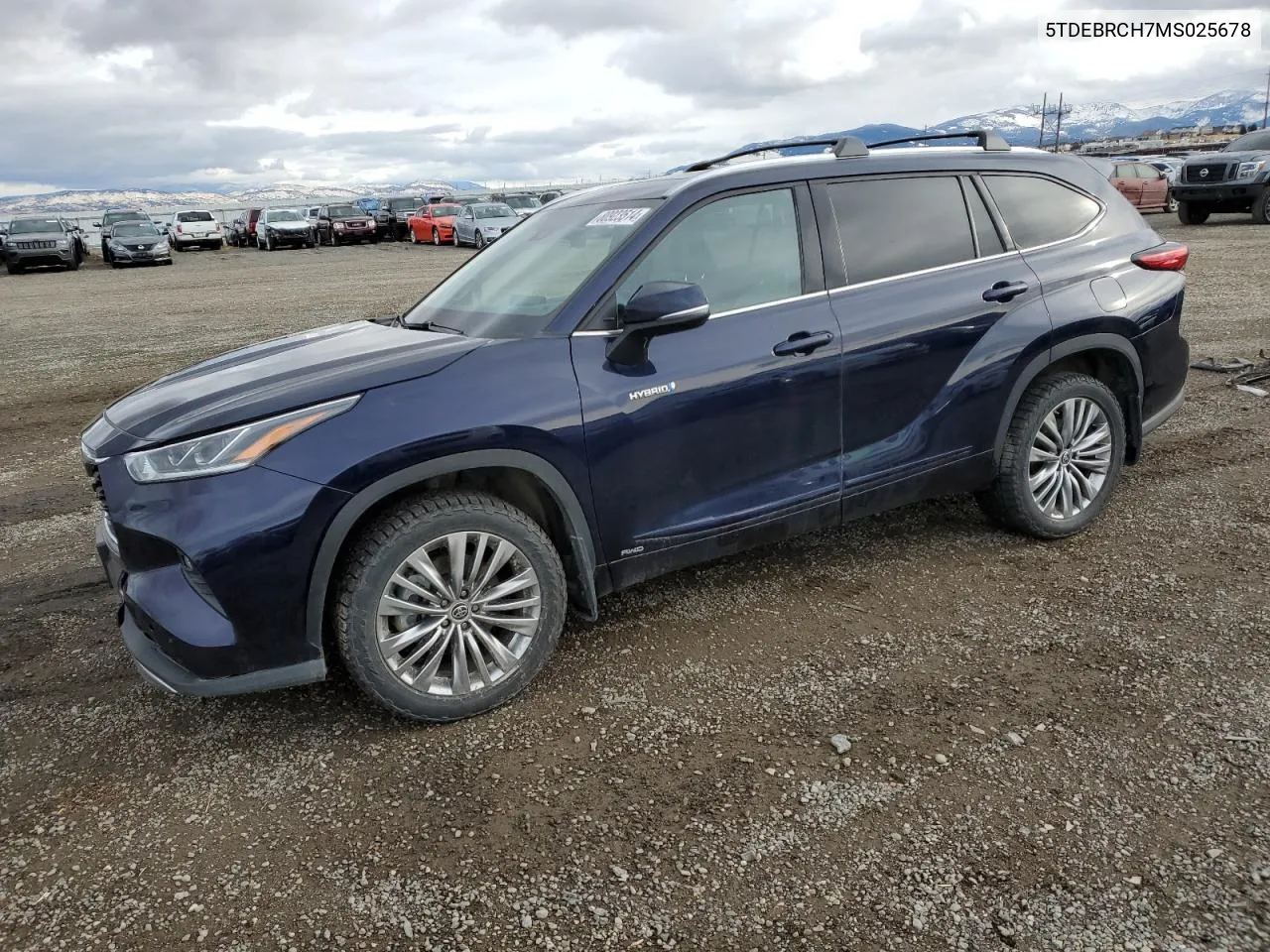 2021 Toyota Highlander Hybrid Platinum VIN: 5TDEBRCH7MS025678 Lot: 80923514