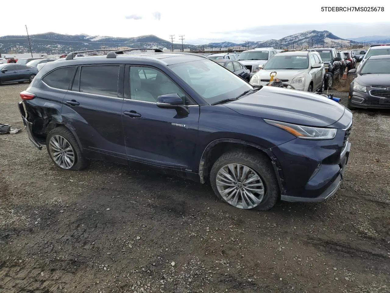 2021 Toyota Highlander Hybrid Platinum VIN: 5TDEBRCH7MS025678 Lot: 80923514