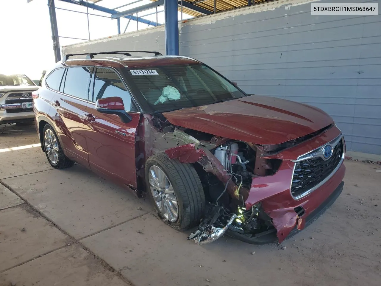 2021 Toyota Highlander Hybrid Limited VIN: 5TDXBRCH1MS068647 Lot: 81131234