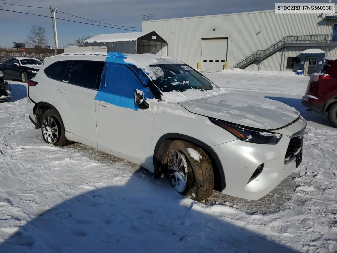 2022 Toyota Highlander Xle VIN: 5TDGZRBH7NS560338 Lot: 38738084