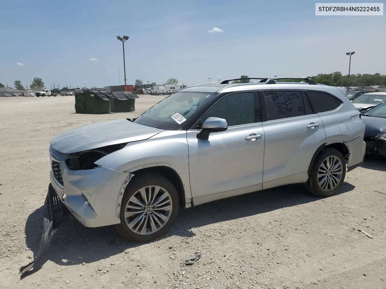 2022 Toyota Highlander Platinum VIN: 5TDFZRBH4NS222455 Lot: 71399974