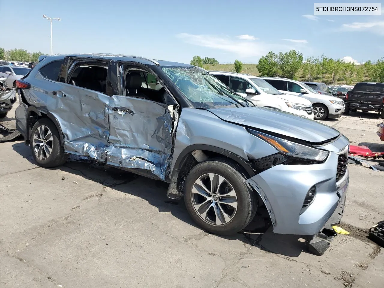 2022 Toyota Highlander Hybrid Xle VIN: 5TDHBRCH3NS072754 Lot: 56739134