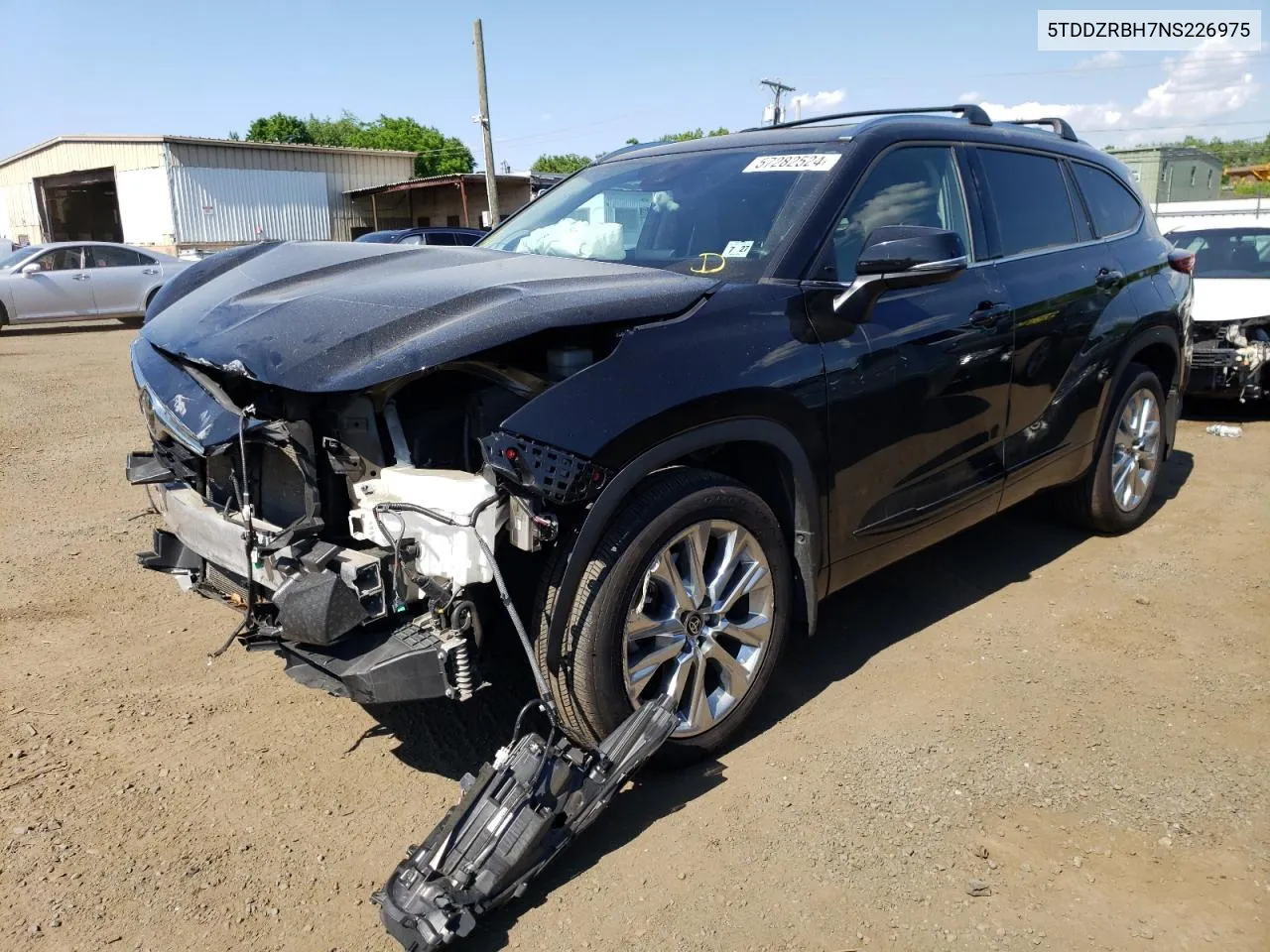 2022 Toyota Highlander Limited VIN: 5TDDZRBH7NS226975 Lot: 57282524