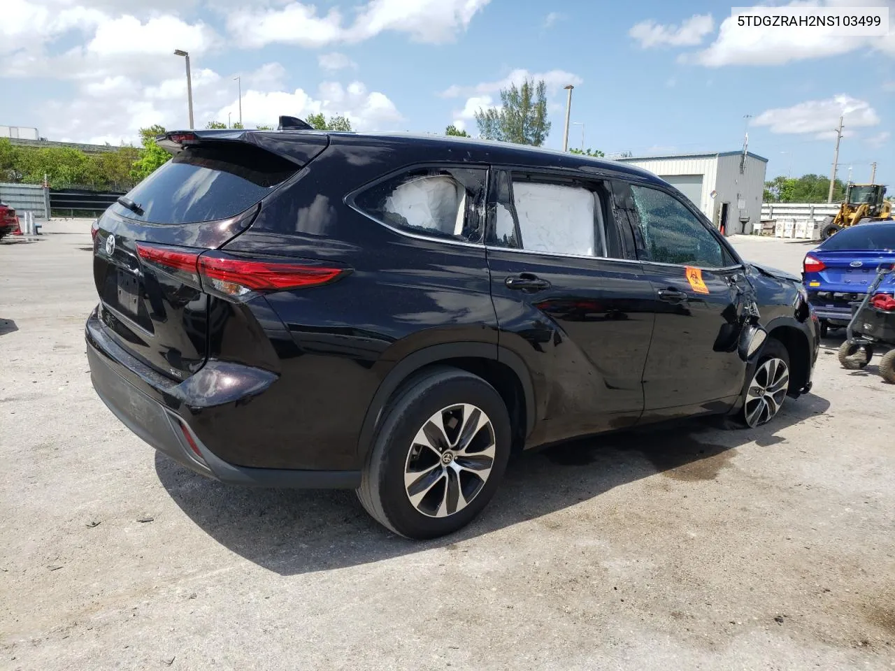 2022 Toyota Highlander Xle VIN: 5TDGZRAH2NS103499 Lot: 57454354