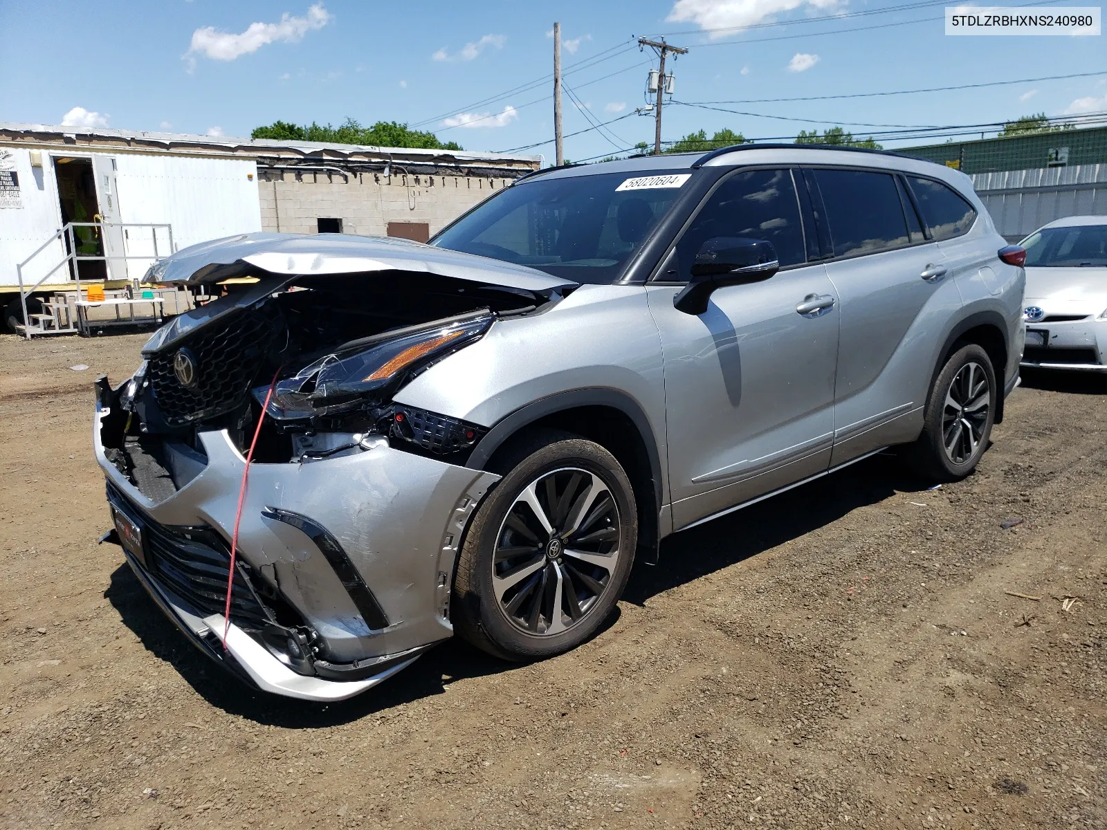 2022 Toyota Highlander Xse VIN: 5TDLZRBHXNS240980 Lot: 58020604