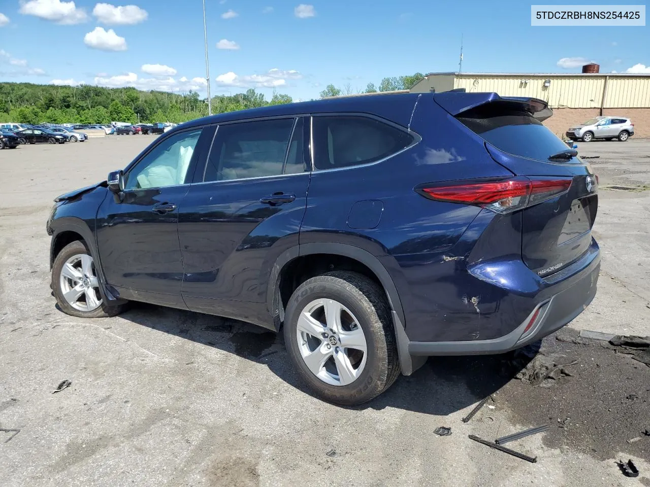 2022 Toyota Highlander L VIN: 5TDCZRBH8NS254425 Lot: 60914114